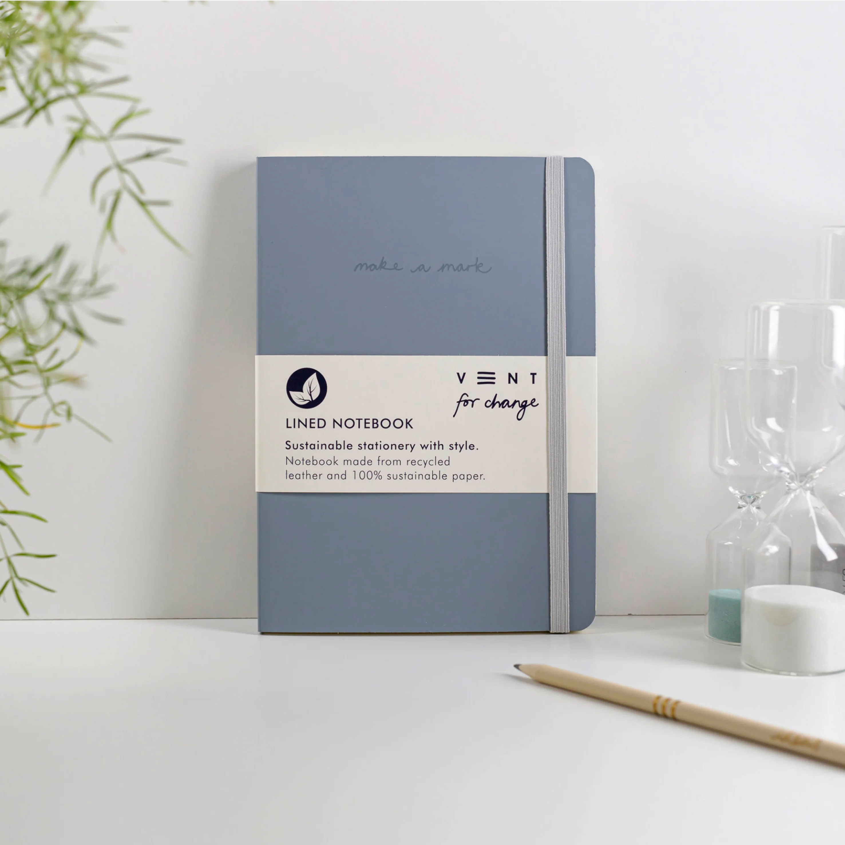 Vent for change A5 recycled leather lined notebook - available in 7 colours - Image 4
