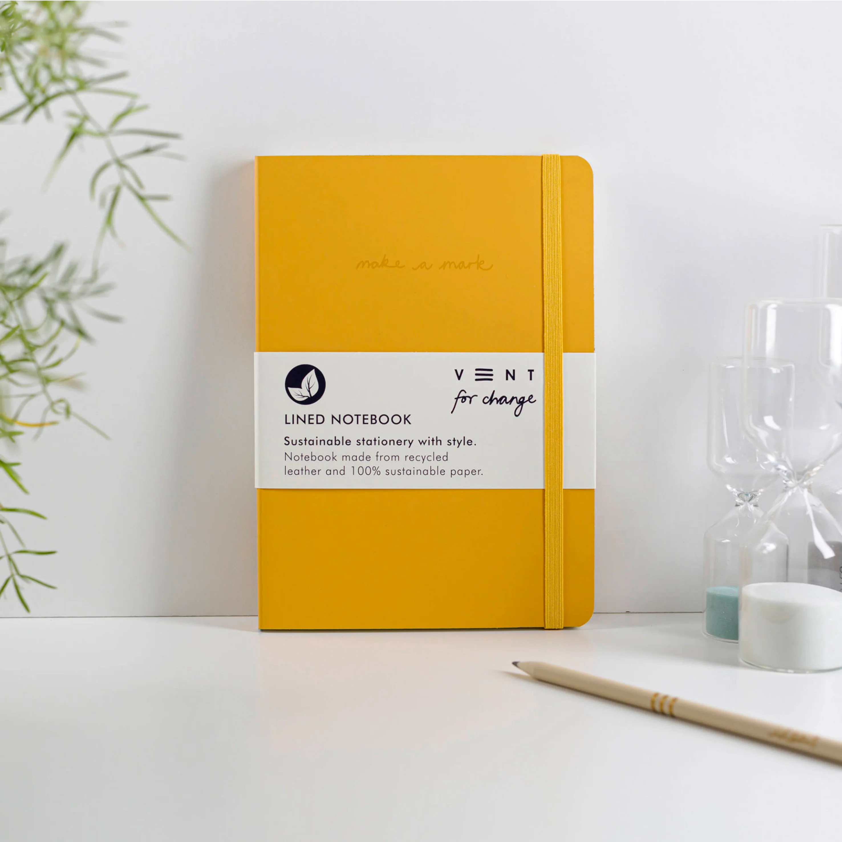Vent for change A5 recycled leather lined notebook - available in 7 colours - Image 5