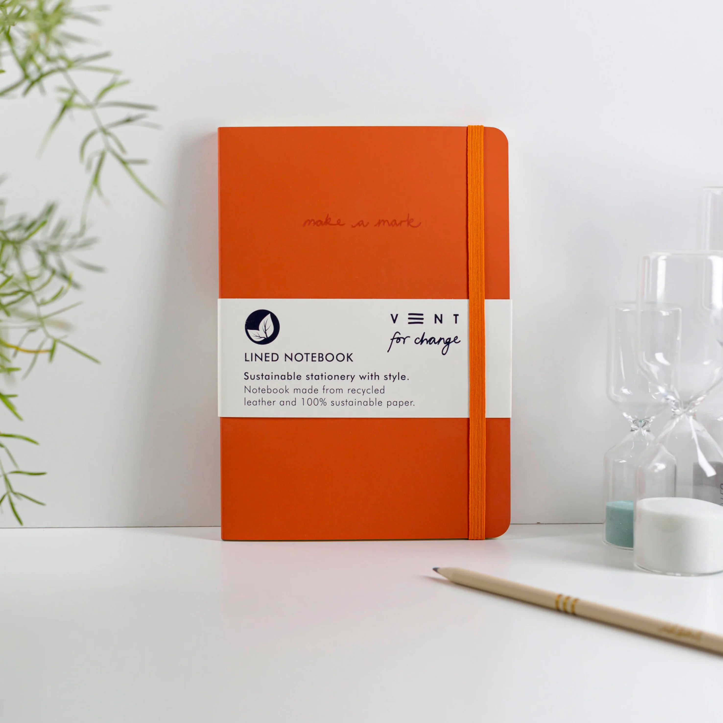 Vent for change A5 recycled leather lined notebook - available in 7 colours - Image 6