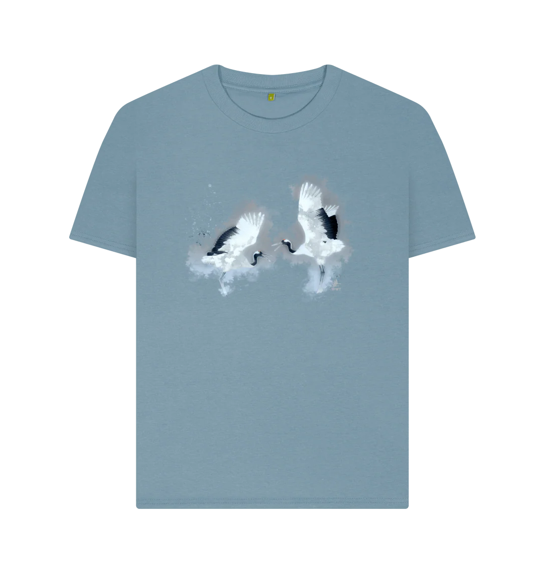 Adult's Red Crested Crane t-shirt - Image 3